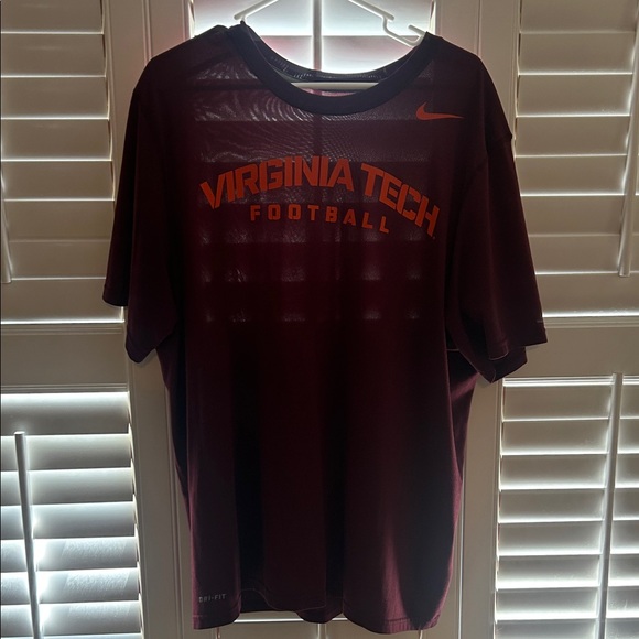 Nike Maroon Virginia Tech Football Dri-Fit Tee - Picture 1 of 1
